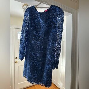 Lilly Pulitzer Navy Lace Long Sleeve Dress